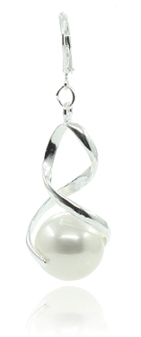 серьги белые майорка