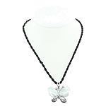 Кулон "Мотылек" перламутр белый