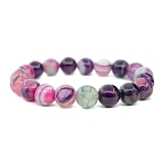 Агат малиново-зеленый 10мм, браслет "Классика" 