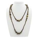 Бусы тигровый глаз 6..14мм, бусы "Равновесие" 150см