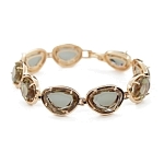 Султанит, браслет "Лаура" покрытие под золото, 18,5см