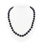 Бусы из синего авантюрина длиной 46см с круглыми бусинами 10мм.