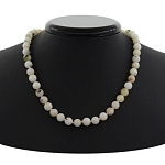 Опал бело-жёлтый, круглые 8мм, бусы 45..50см