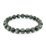 Браслет "Классика" серафинит (Россия) 7мм, длина 18см