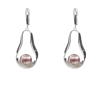 Серьги "Грушка" майорка розовая