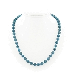 Апатит (Бразилия) бусы с зелёным оттенком, круглые бусинки 8мм, короткие 47см