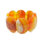 Агат оранжевый, браслет "Эшли"