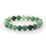 Агат изумрудно-зелёный 10мм, браслет "Классика" длина 16см