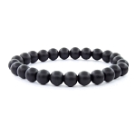 Шунгит 8мм, браслет "Классика" 17см