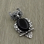Брошь "Филин" Авантюрин синий Брошь "Филин" Авантюрин синий