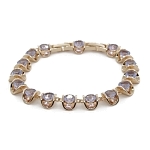 Александрит, браслет "Кимберли", покрытие под золото, длина 16см