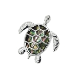 Брошь "Черепашка-2" перламутр гелиотис