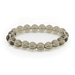 Раухтопаз 10мм, браслет "Классика" длина 17см