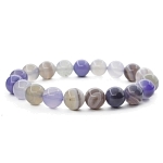 Агат светло-голубой 10мм, браслет "Классика" длина 16см