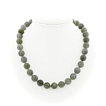 Лабрадор (Мадагаскар), круглые граненые 12мм, "Шарм" бусы длиной 49см