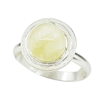 Кольцо "Дина" янтарь молочный (имитация), размеры кольца  18