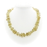 Цитрин натуральный крупная галька бусы ср 47см