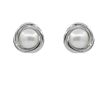 Серьги жемчуг белый 7мм "Жемчужинка-гвоздики"