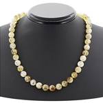 Бусы цитрин, круглые 10мм, короткие 48см