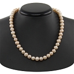 Жемчуг розовый, 9мм круглый, бусы длиной 53см