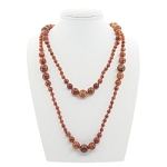 Бусы сердолик "Равновесие", разноразмерные 6..14мм, длина 150см