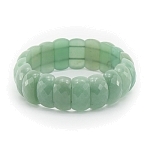 Авантюрин зелёный граненый, браслет "Эмма", длина 21см