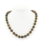 Тигровый глаз (ЮАР), круглые граненые 12мм, "Шарм" бусы длиной 55см
