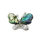 Брошь "Мотылек" перламутр гелиотис