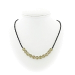 Султанит "Баланс", круглые гранёные 8мм, бусы длиной 48...53см.