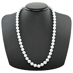 Агат белый (кальцит), круглые 10мм, бусы длиной 60см