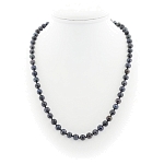 Бусы черный жемчуг, круглый ровный 8мм, длина 52см