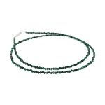 Малахит (Заир) 2мм, гранёные бусины, бусы "Искра" длиной 47см